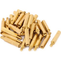 M3x20mm+6mm Male to Female Brass Spacer Hexagonal PCB Standoff Pillar 30pcs