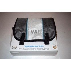 Messenger Carry Bag Silver & White Nintendo Wii Console Game System New in Box