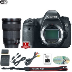 Canon EOS 6D DSLR Camera (Body Only) (International Model) with 24-105mm STM Lens Kit