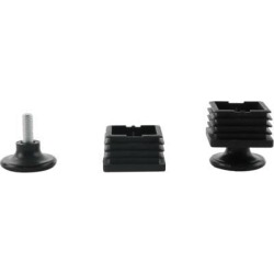 Leveling Feet 40 x 40mm Tube Inserts Furniture Glide Adjustable Leveler 2 Sets