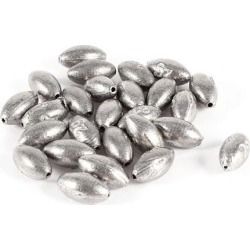 1/16 oz Oval Shaped Shot Fishing Sinker Lead Weight 26 Pcs