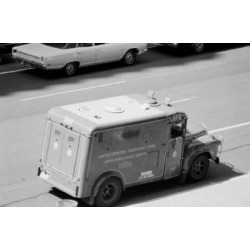 Posterazzi SAL255422078 USA Armored Truck on Street Poster Print - 18 x 24 in.