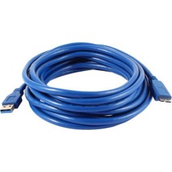 Unique Bargains 5M 16ft Blue USB 3.0 Type A Male to Micro B Male M/M Cable Adapter Connector
