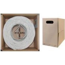 Cable Wholesale CAT5E UTP Bulk Cable Solid 350MHz 24 AWG White - 1000 ft