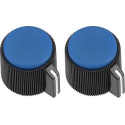 2Pcs 19x16mm Bakelite Potentiometer Volume Control Rotary Knob for 6mm Dia Hole Blue