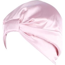 Lady Silky Beanie Hat Hair Loss Chemo Cap Turban Sleep Hair Wrap Pink