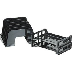 Officemate International Corp OIC22112 Incline Sorter With Two Trays- 13.50in. x9in. x14.50in- Black