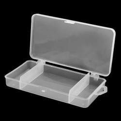 Plastic 3 Space Fish Lure Bait Holder Storage Box Fishing Hook Case Clear