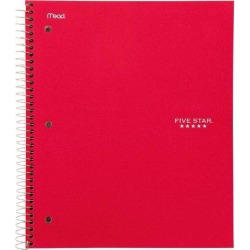 Five Star Wirebound College Ruled Notebook - 3 Subject - Student Supplies