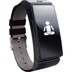 INDIGI® BLUETOOTH SMART WATCH OLED TOUCH DISPLAY BUILT-IN HEART RATE MONITOR PEDOMETER BLACK