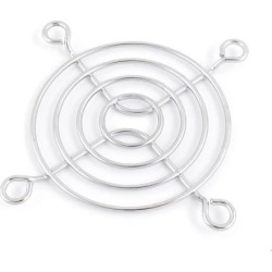 Unique Bargains Metal Wire Finger Grill for 80mm 8cm CPU DC Fan PC Guard Protector Silver Tone