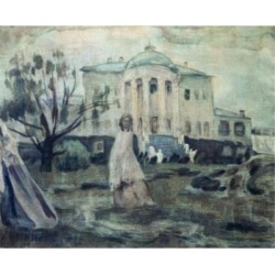 Posterazzi SAL261299 Ghosts the 1903 1903 Borisov-Musatov Viktor E1870-1905 Russian Painting Tretyakov Gallery Moscow Russia Poster Print - 18 x 24.