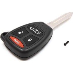 Black 4 Buttons Uncut Key Car Key Fob Shell Remote Control Case for Dodge