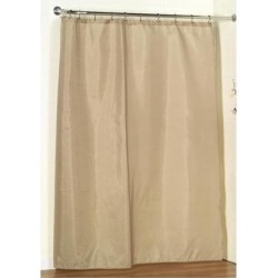 Carnation Home Fashions Standard-Sized Polyester Fabric Shower Curtain Liner in Linen