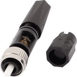 FTTH FC Optical Fibre Cable Quick Fast Connector Black Silver Tone