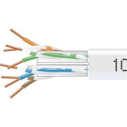 Black Box EYN875B-PB-1000 GigaTrue CAT6 550-MHz Solid Bulk Cable - Unshielded, Plenum, White, 1000-ft. Pull Box
