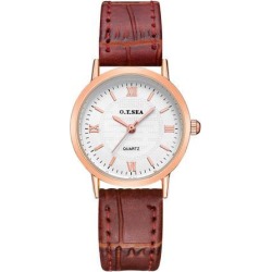 Ultrathin Leather Pair Quartz Watches Fashionable Wrist Watch for Couples Man Woman Waterproof Set of 2 Pcs
