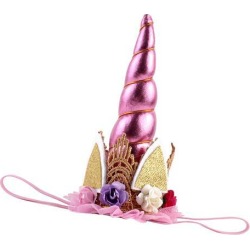 Headdress Colorful Hair Band Children Hair Accessories Birthday Party Pink