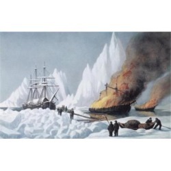 Posterazzi SAL3803407634 American Whalers Crushed in the Ice Currier & Ives 1834-1907 American Poster Print - 18 x 24 in.