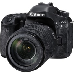Canon EOS 80D 1263C006 Black Digital SLR Camera with 18-135mm IS USM Lens KIT
