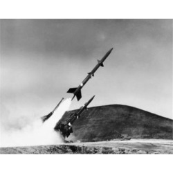 Posterazzi SAL25546865 Terrier Missiles Taking Off Guided Missile Range Naval Air Weapons Station China Lake Mojave Desert California USA Poster Print
