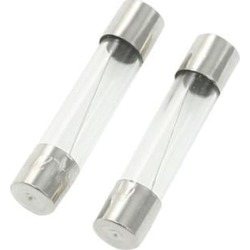 Unique Bargains 2 Pcs 5 x 20mm Fuse Clear Glass Fuse Holder Protector AC 250V 10A