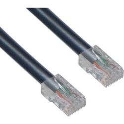 Cable Wholesale Cat5E Ethernet Patch Cable Bootless 1 Foot - Black
