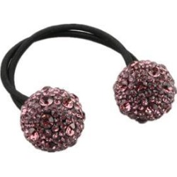 Women Hair Accessory Crystal Drill Ball Hair Ring Jewelry Purple
