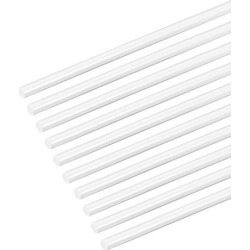 5/64×20 inch ABS Plastic Round Bar Rod for Architectural Model Making DIY White 10pcs