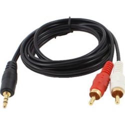 Unique Bargains 4.1Ft 3.5mm Jack to 2 RCA Phono Plug Male to Male Audio Lead Extension Cable