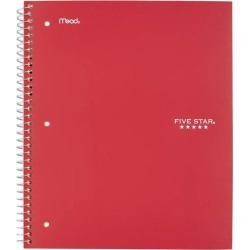 Five Star Wirebound Wide Ruled Notebook 5 Subject - Clearance