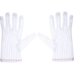 Anti Static Gloves Full Finger Labor Non-slip Glove for Electronics 200x90mm White 5 Pairs