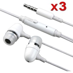 White 3.5mm Cell Phone - Wired Headset & Speakers