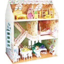 3D Puzzle Toy Dreamy Doll House Furniture and People Interlocking Pieces Educational Toys for Kids Child