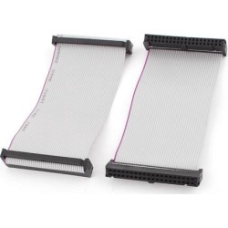 Unique Bargains 2pcs FC40P 40Pin IDC Socket Extension Flat Ribbon Cable 10cm for Arduino DIY