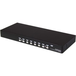 StarTech.com SV831DUSBUK 8 Port 1U Rackmount USB KVM Switch Kit with OSD and Cables - Rack mount KVM - VGA KVM Switch - 8 Port KVM Switch