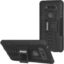 Amzer Hybrid Warrior Dual Layer Protection Soft Cover Hard Shell Case With Stand for LG V20