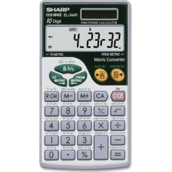 Sharp EL344RB EL344RB Metric Conversion Wallet Calculator, 10-Digit LCD