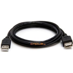 Cmple - USB 2.0 Extension Cable A Male To A Female Extension Cable - 6 Feet Black