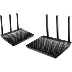 ASUS AiMesh AC1750 Whole Home Wi-Fi System, Dual-band 3x3 802.11ac Wi-Fi Technology and AiProtection Powered by Trend Micro (RT-AC66U B1 2 Pack)