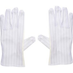 Anti Static Gloves Full Finger Labor Non-slip Glove for Electronics 230x90mm Light Yellow 5 Pairs