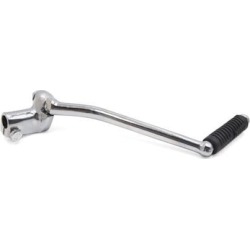16mm Shaft Dia Metal Motorcycle Engine Kick Start Starter Lever Silver Tone