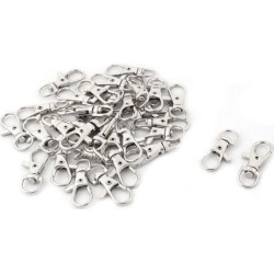 Unique BargainsMetal Lobster Trigger Swivel Clasp Hooks Clip Buckle 40 x 14mm 32pcs for Keyring