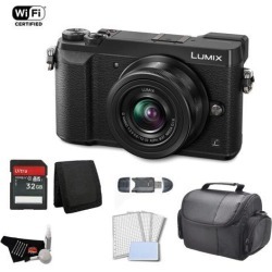Panasonic Lumix 4k Mirrorless Micro Four Thirds Digital Camera with 12-32mm Lens (Black) Bundle with 32GB Memory Card + Carrying Case + More