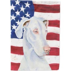 USA American Flag with Great Dane Flag Canvas House Size