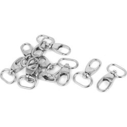 D Ring End Swivel Clasps Trigger Clips Keyring Snap Hooks 10PCS