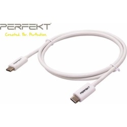 PERFEKT USB Type-C 3.1 Gen2 to USB Type-C 3.1 Cable, Male to Male, 1M, High-Speed Charing and Data Transferring, Compatible with Apple MacBook.
