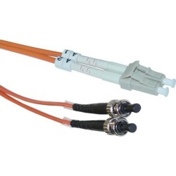 Cable Wholesale LC / ST Multimode Duplex Fiber Optic Cable 62.5/125 - 2 Meter (6.6ft)
