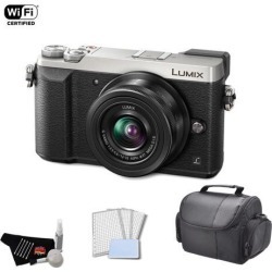Panasonic Lumix 4k Mirrorless Micro Four Thirds Digital Camera with 12-32mm Lens (Silver) Bundle with Carrying Case