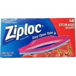 Ziploc 00310 Double Zipper Storage Bag, 7' W x 7-7/16' L